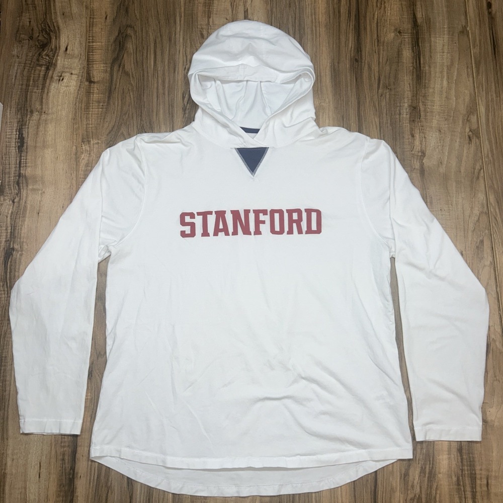 B.Draddy STANFORD Willie Hoodie Pullover Pima Cotton‎ Men's Large Golf